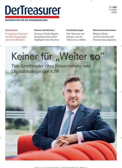 Titelbild der Ausgabe 3/2023 von Der Treasurer. Diese Zeitschrift und viele weitere Businessmagazine als Abo oder epaper bei United Kiosk online kaufen.