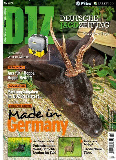 Titelbild der Ausgabe 5/2024 von Deutsche Jagdzeitung (DJZ). Diese Zeitschrift und viele weitere Sportmagazine als Abo oder epaper bei United Kiosk online kaufen.
