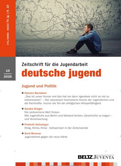 Titelbild der Ausgabe 10/2026 von deutsche jugend - Zeitschrift für die Jugendarbeit. Diese Zeitschrift und viele weitere Zeitschriften für Pädagogik als Abo oder epaper bei United Kiosk online kaufen.