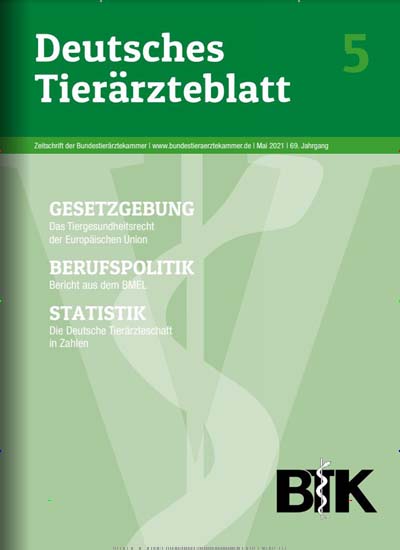 Titelbild der Ausgabe 5/2021 von Deutsches Tierärzteblatt. Zeitschriften als Abo oder epaper bei United Kiosk online kaufen.