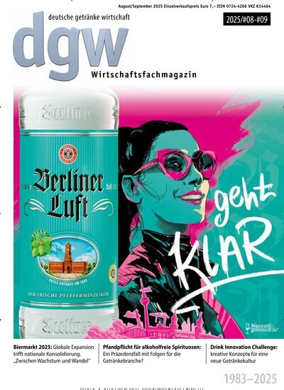 Titelbild der Ausgabe 9/2025 von dgw deutsche getränke wirtschaft. Diese Zeitschrift und viele weitere Gastronomiezeitschriften, Fashionmagazine, Beautymagazine als Abo oder epaper bei United Kiosk online kaufen.