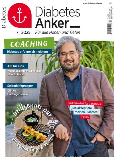 Titelbild der Ausgabe 7/2025 von Diabetes-Anker. Diese Zeitschrift und viele weitere Elternzeitschriften und Tierzeitschriften als Abo oder epaper bei United Kiosk online kaufen.