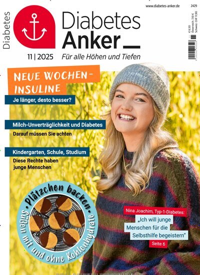 Titelbild der Ausgabe 11/2025 von Diabetes-Anker. Diese Zeitschrift und viele weitere Elternzeitschriften und Tierzeitschriften als Abo oder epaper bei United Kiosk online kaufen.