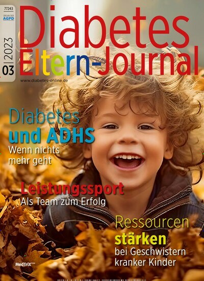 Titelbild der Ausgabe 3/2023 von Diabetes-Eltern-Journal. Diese Zeitschrift und viele weitere Elternzeitschriften und Tierzeitschriften als Abo oder epaper bei United Kiosk online kaufen.