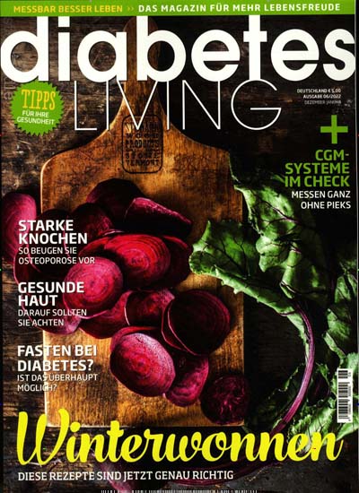 Titelbild der Ausgabe 6/2022 von diabetes Living. Diese Zeitschrift und viele weitere Elternzeitschriften und Tierzeitschriften als Abo oder epaper bei United Kiosk online kaufen.