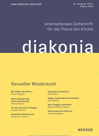 Titelbild der Ausgabe 1/2023 von Diakonia. Diese Zeitschrift und viele weitere Kunstmagazine und Kulturmagazine als Abo oder epaper bei United Kiosk online kaufen.