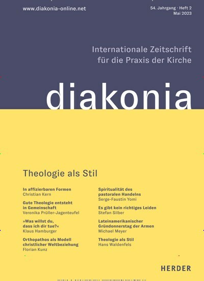 Titelbild der Ausgabe 2/2023 von Diakonia. Diese Zeitschrift und viele weitere Kunstmagazine und Kulturmagazine als Abo oder epaper bei United Kiosk online kaufen.