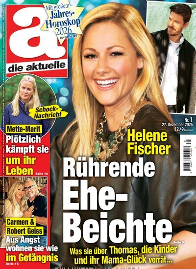 Titelbild der Ausgabe 1/2026 von die aktuelle. Diese Zeitschrift und viele weitere Frauenzeitschriften als Abo oder epaper bei United Kiosk online kaufen.