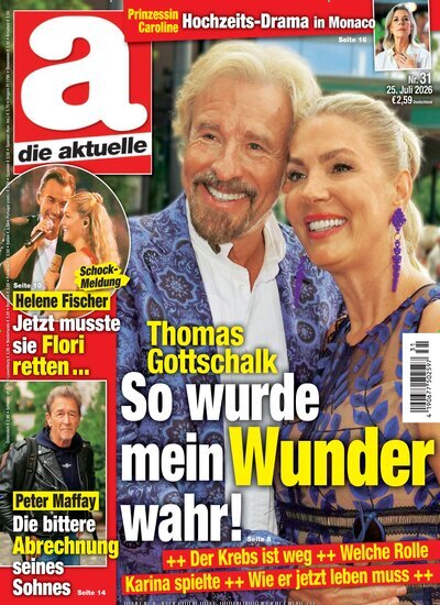 Titelbild der Ausgabe 31/2026 von die aktuelle. Diese Zeitschrift und viele weitere Frauenzeitschriften als Abo oder epaper bei United Kiosk online kaufen.