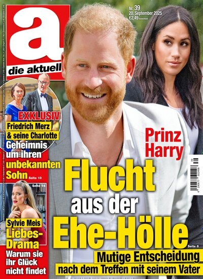 Titelbild der Ausgabe 39/2025 von die aktuelle. Diese Zeitschrift und viele weitere Frauenzeitschriften als Abo oder epaper bei United Kiosk online kaufen.