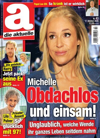 Titelbild der Ausgabe 43/2026 von die aktuelle. Diese Zeitschrift und viele weitere Frauenzeitschriften als Abo oder epaper bei United Kiosk online kaufen.