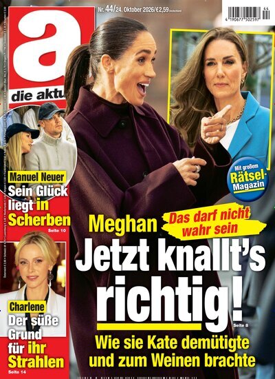 Titelbild der Ausgabe 44/2026 von die aktuelle. Diese Zeitschrift und viele weitere Frauenzeitschriften als Abo oder epaper bei United Kiosk online kaufen.
