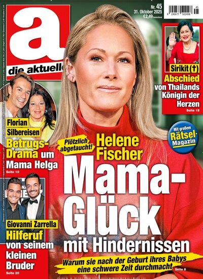 Titelbild der Ausgabe 45/2025 von die aktuelle. Diese Zeitschrift und viele weitere Frauenzeitschriften als Abo oder epaper bei United Kiosk online kaufen.