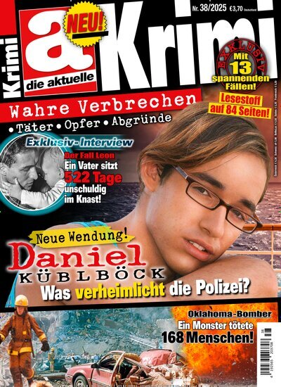Titelbild der Ausgabe 38/2025 von die aktuelle Krimi. Diese Zeitschrift und viele weitere Reisemagazine, Freizeitmagazine und Wissensmagazine als Abo oder epaper bei United Kiosk online kaufen.