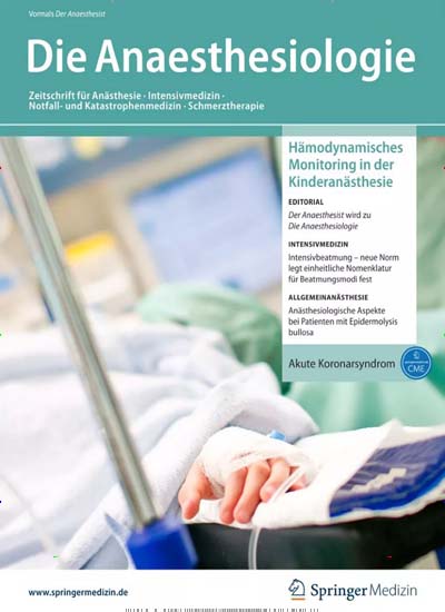 Titelbild der Ausgabe 3/2023 von Die Anaesthesiologie. Diese Zeitschrift und viele weitere Pflegezeitschriften und medizinische Fachzeitschriften als Abo oder epaper bei United Kiosk online kaufen.