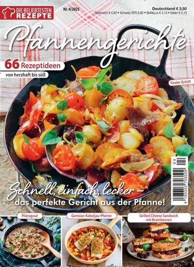 Titelbild der Ausgabe 4/2025 von Die beliebtesten Rezepte. Diese Zeitschrift und viele weitere Kochzeitschriften und Backzeitschriften als Abo oder epaper bei United Kiosk online kaufen.