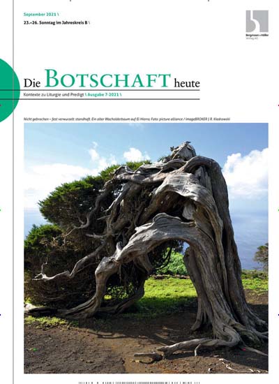 Titelbild der Ausgabe 9/2021 von Die Botschaft heute. Diese Zeitschrift und viele weitere Kunstmagazine und Kulturmagazine als Abo oder epaper bei United Kiosk online kaufen.