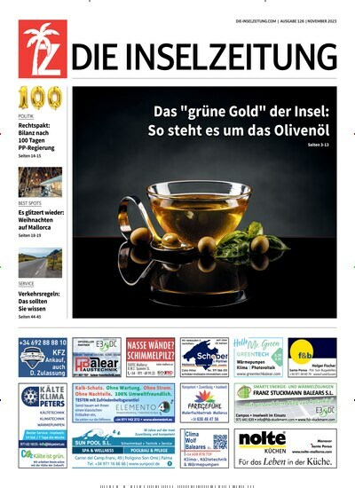 Titelbild der Ausgabe 126/2023 von Die Inselzeitung Mallorca. Diese Zeitschrift und viele weitere Zeitungsabos als Abo oder epaper bei United Kiosk online kaufen.
