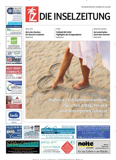 Titelbild der Ausgabe 158/2026 von Die Inselzeitung Mallorca. Diese Zeitschrift und viele weitere Zeitungsabos als Abo oder epaper bei United Kiosk online kaufen.