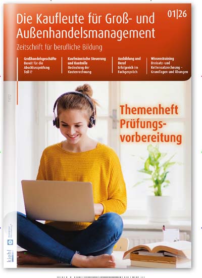 Titelbild der Ausgabe 1/2026 von Die Kaufleute für Groß- und Außenhandelsmanagement. Diese Zeitschrift und viele weitere Businessmagazine als Abo oder epaper bei United Kiosk online kaufen.