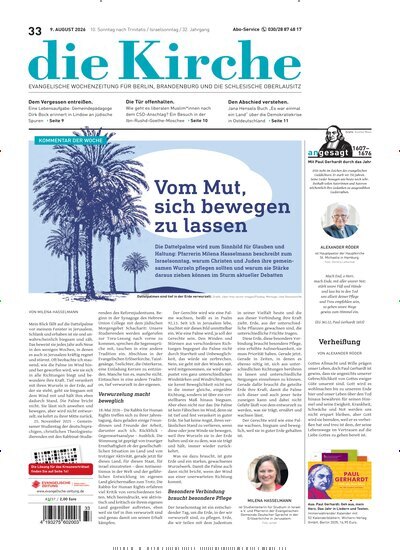 Titelbild der Ausgabe 33/2026 von Die Kirche. Diese Zeitschrift und viele weitere Kunstmagazine und Kulturmagazine als Abo oder epaper bei United Kiosk online kaufen.