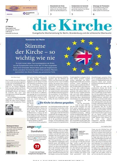 Die Kirche Kombi-Abo aktuelles Titelbild Ausgabe 7/2019 Aktuelles Titelbild von Die Kirche Kombi-Abo. Entdecken Sie jetzt die Ausgabe 7/2019. Lesen Sie gerne Kunstmagazine und Kulturmagazine? Dann empfehlen wir Ihnen Die Kirche Kombi-Abo als Kombi-Abo zum Lesen als gedruckte Ausgabe, als digitale Ausgabe im Web und als epaper per App.
