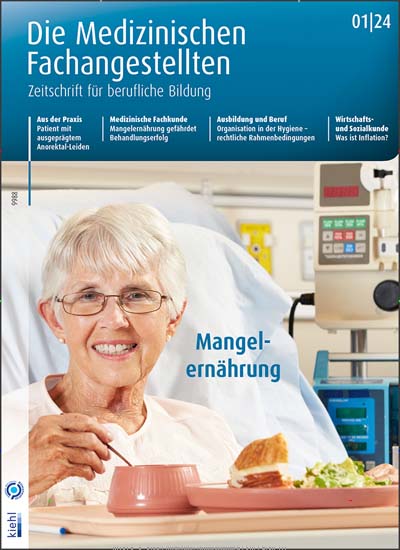 Titelbild der Ausgabe 1/2024 von Die Medizinischen Fachangestellten. Diese Zeitschrift und viele weitere Pflegezeitschriften und medizinische Fachzeitschriften als Abo oder epaper bei United Kiosk online kaufen.