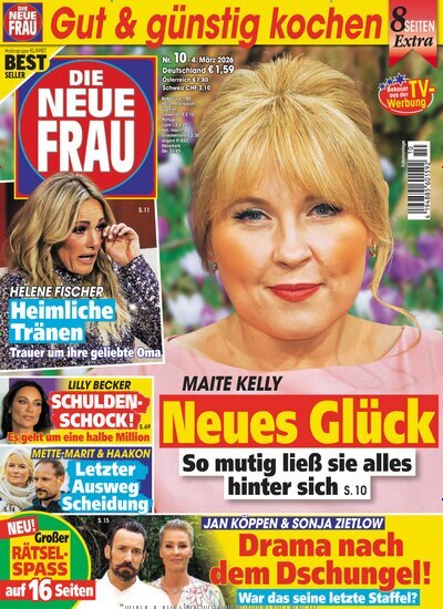 Titelbild der Ausgabe 10/2026 von Die neue Frau. Diese Zeitschrift und viele weitere Frauenzeitschriften als Abo oder epaper bei United Kiosk online kaufen.
