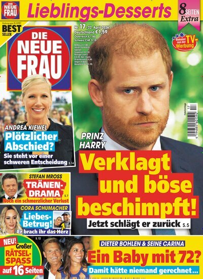 Titelbild der Ausgabe 17/2026 von Die neue Frau. Diese Zeitschrift und viele weitere Frauenzeitschriften als Abo oder epaper bei United Kiosk online kaufen.