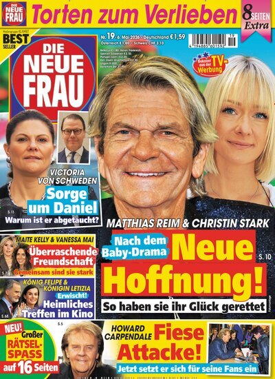 Titelbild der Ausgabe 19/2026 von Die neue Frau. Diese Zeitschrift und viele weitere Frauenzeitschriften als Abo oder epaper bei United Kiosk online kaufen.