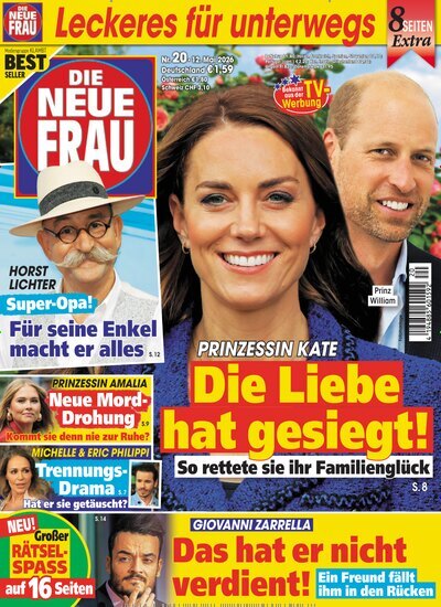 Titelbild der Ausgabe 20/2026 von Die neue Frau. Diese Zeitschrift und viele weitere Frauenzeitschriften als Abo oder epaper bei United Kiosk online kaufen.