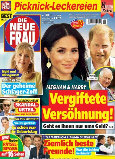 Titelbild der Ausgabe 30/2026 von Die neue Frau. Diese Zeitschrift und viele weitere Frauenzeitschriften als Abo oder epaper bei United Kiosk online kaufen.