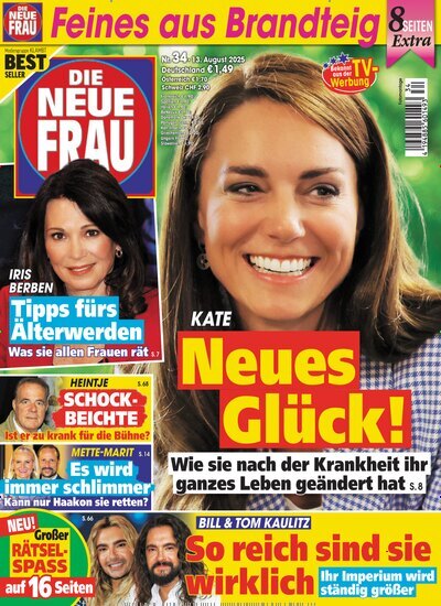 Titelbild der Ausgabe 34/2025 von Die neue Frau. Diese Zeitschrift und viele weitere Frauenzeitschriften als Abo oder epaper bei United Kiosk online kaufen.