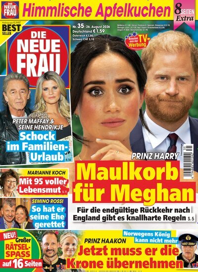 Titelbild der Ausgabe 35/2026 von Die neue Frau. Diese Zeitschrift und viele weitere Frauenzeitschriften als Abo oder epaper bei United Kiosk online kaufen.