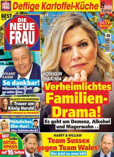Titelbild der Ausgabe 36/2026 von Die neue Frau. Diese Zeitschrift und viele weitere Frauenzeitschriften als Abo oder epaper bei United Kiosk online kaufen.
