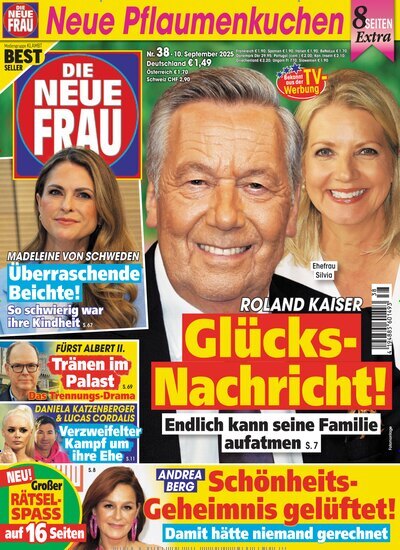 Titelbild der Ausgabe 38/2025 von Die neue Frau. Diese Zeitschrift und viele weitere Frauenzeitschriften als Abo oder epaper bei United Kiosk online kaufen.
