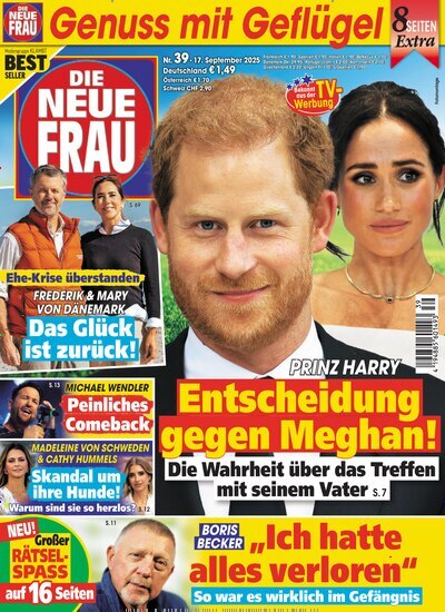 Titelbild der Ausgabe 39/2025 von Die neue Frau. Diese Zeitschrift und viele weitere Frauenzeitschriften als Abo oder epaper bei United Kiosk online kaufen.