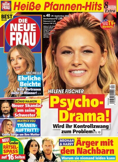 Titelbild der Ausgabe 40/2026 von Die neue Frau. Diese Zeitschrift und viele weitere Frauenzeitschriften als Abo oder epaper bei United Kiosk online kaufen.