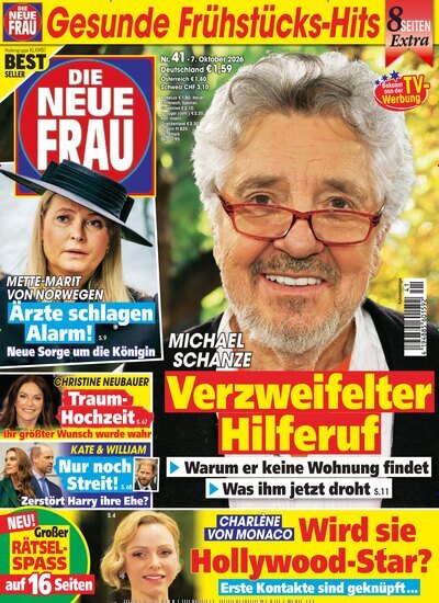 Titelbild der Ausgabe 41/2026 von Die neue Frau. Diese Zeitschrift und viele weitere Frauenzeitschriften als Abo oder epaper bei United Kiosk online kaufen.