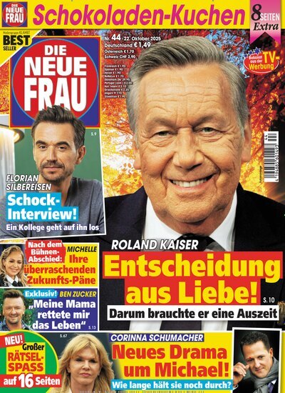 Titelbild der Ausgabe 44/2025 von Die neue Frau. Diese Zeitschrift und viele weitere Frauenzeitschriften als Abo oder epaper bei United Kiosk online kaufen.