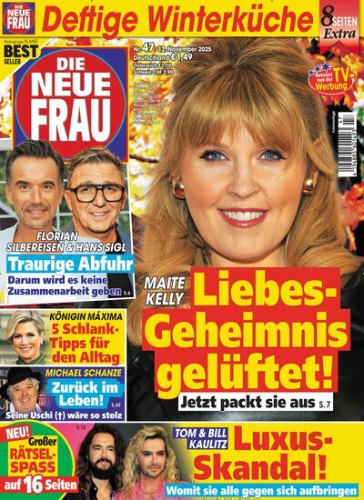 Titelbild der Ausgabe 47/2025 von Die neue Frau. Diese Zeitschrift und viele weitere Frauenzeitschriften als Abo oder epaper bei United Kiosk online kaufen.