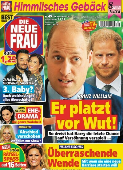 Titelbild der Ausgabe 49/2023 von Die neue Frau. Diese Zeitschrift und viele weitere Frauenzeitschriften als Abo oder epaper bei United Kiosk online kaufen.
