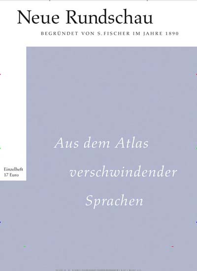 Titelbild der Ausgabe 1/2023 von Die Neue Rundschau. Diese Zeitschrift und viele weitere Kunstmagazine und Kulturmagazine als Abo oder epaper bei United Kiosk online kaufen.