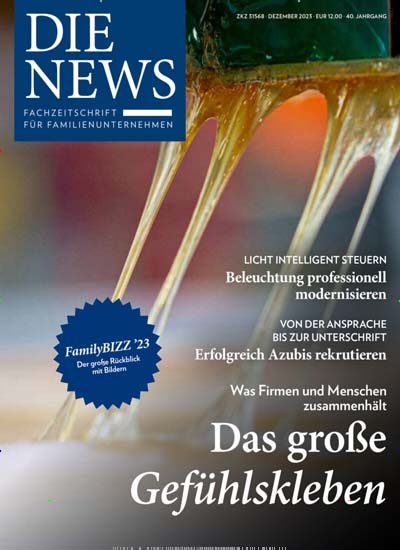 Titelbild der Ausgabe 12/2023 von Die News. Diese Zeitschrift und viele weitere Businessmagazine als Abo oder epaper bei United Kiosk online kaufen.