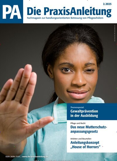 Titelbild der Ausgabe 2/2025 von Die PraxisAnleitung. Diese Zeitschrift und viele weitere Pflegezeitschriften und medizinische Fachzeitschriften als Abo oder epaper bei United Kiosk online kaufen.