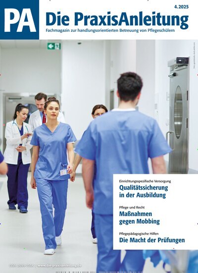 Titelbild der Ausgabe 4/2025 von Die PraxisAnleitung. Diese Zeitschrift und viele weitere Pflegezeitschriften und medizinische Fachzeitschriften als Abo oder epaper bei United Kiosk online kaufen.