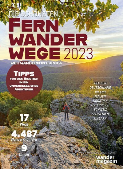 Titelbild der Ausgabe 1/2023 von Die schönsten Fernwanderwege. Diese Zeitschrift und viele weitere Reisemagazine, Freizeitmagazine und Wissensmagazine als Abo oder epaper bei United Kiosk online kaufen.