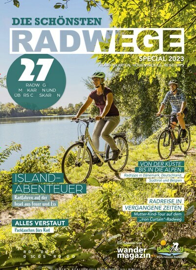 Titelbild der Ausgabe 1/2023 von Die schönsten Radwege. Diese Zeitschrift und viele weitere Reisemagazine, Freizeitmagazine und Wissensmagazine als Abo oder epaper bei United Kiosk online kaufen.
