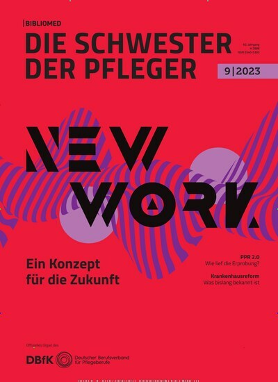 Titelbild der Ausgabe 9/2023 von Die Schwester / Der Pfleger. Diese Zeitschrift und viele weitere Pflegezeitschriften und medizinische Fachzeitschriften als Abo oder epaper bei United Kiosk online kaufen.