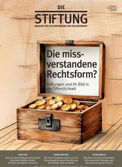 Titelbild der Ausgabe 5/2025 von DIE STIFTUNG. Diese Zeitschrift und viele weitere Businessmagazine als Abo oder epaper bei United Kiosk online kaufen.